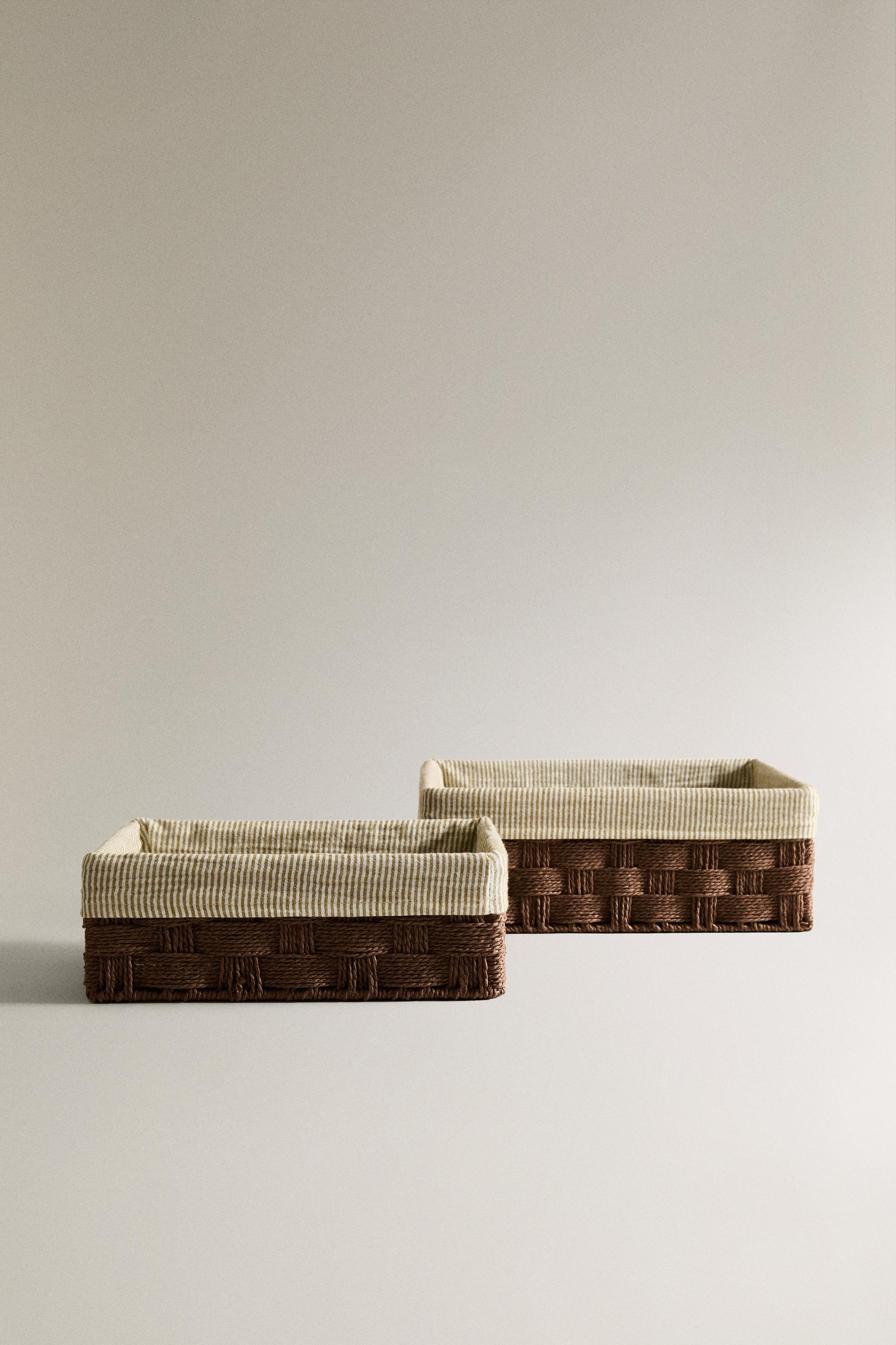 CORBEILLE RECTANGULAIRE TISSU INTÉRIEUR